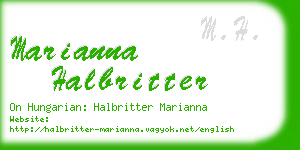 marianna halbritter business card